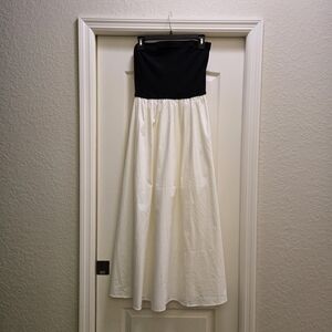 Blu Pepper Black and White Maxi Dress